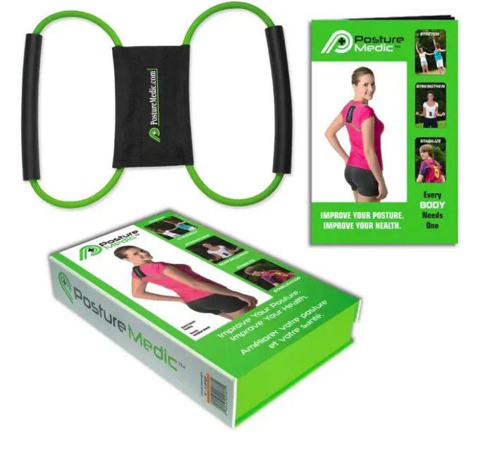 Posture Medic posture corrector device with product packaging