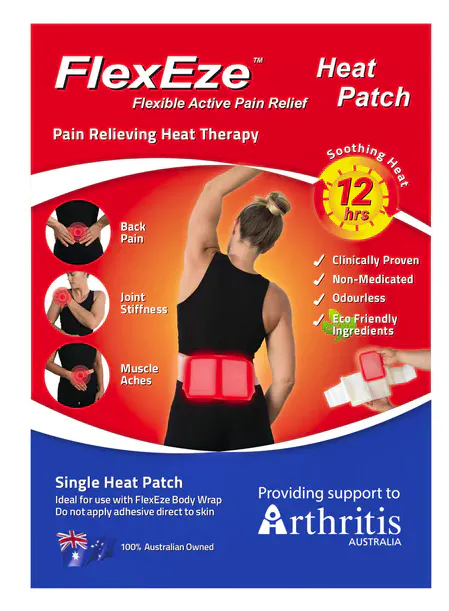 FlexEze Heat Patch single pack packaging