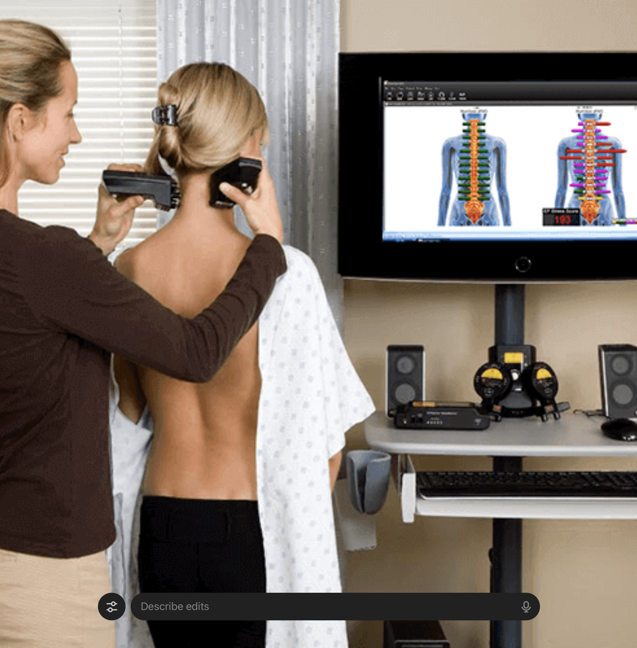 Computerized EMG scan assessing spinal muscle and nerve function at chiropractor in Oakleigh and surrounding suburbs