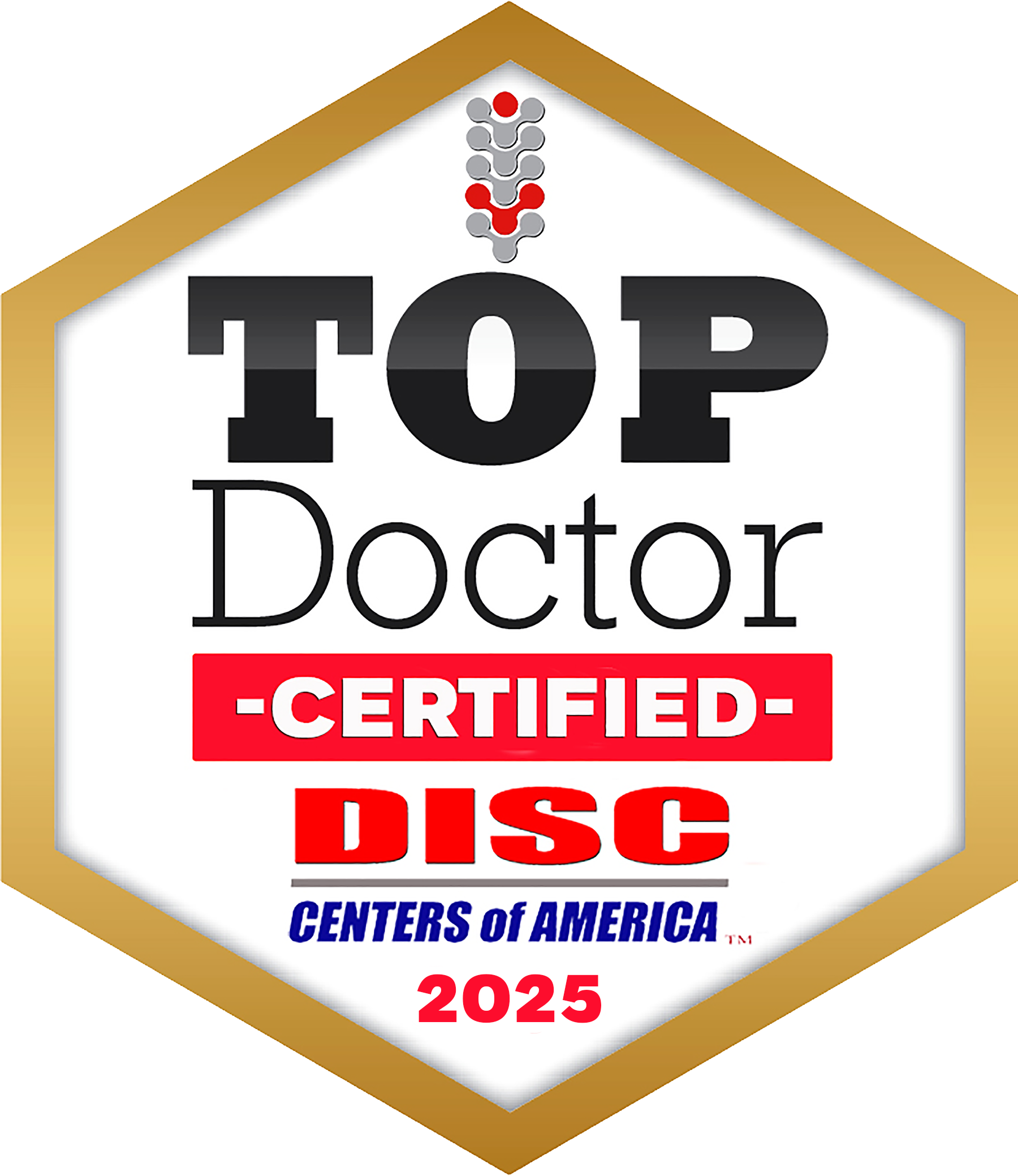 top doctor certified disc centers of america 2025 award