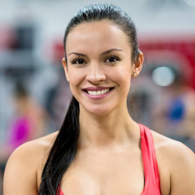 Portrait of a beautiful woman at the gym