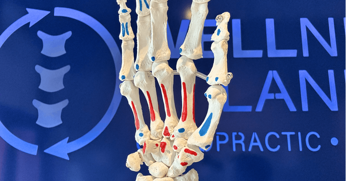 Wellness Lane logo and a wrist model