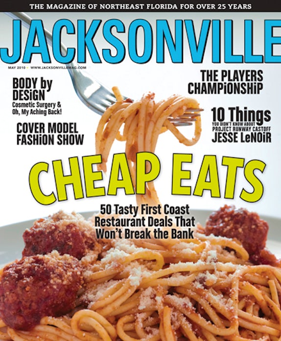 Magazine cover of Jacksonville Magazine May 2010