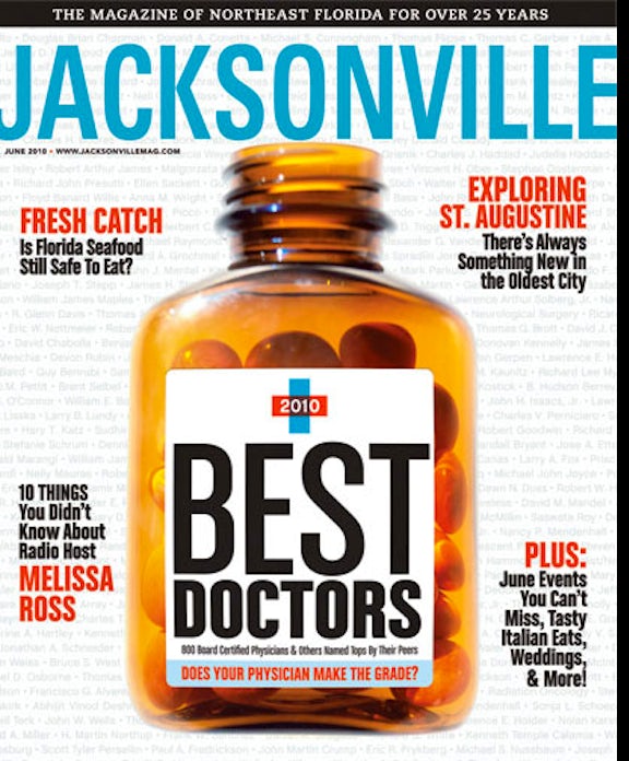 Magazine cover of Jacksonville Magazine June 2010