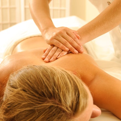 up close white female massage therapy female massage therapist