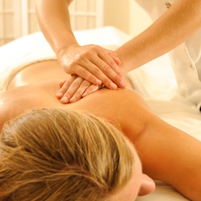 up close white female massage therapy female massage therapist