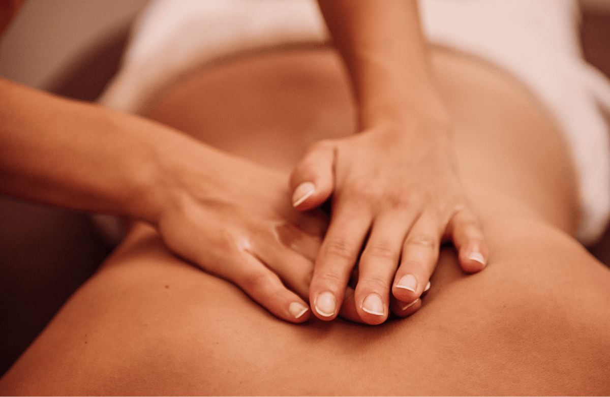 woman getting a back massage
