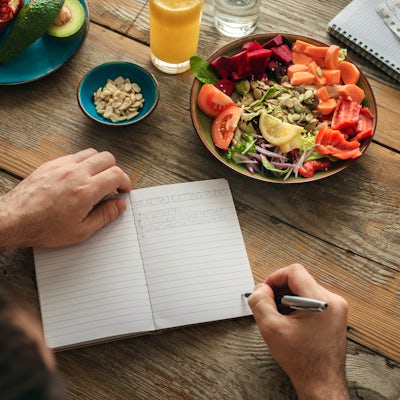 Healthy lifestyle diet food Man healthy food