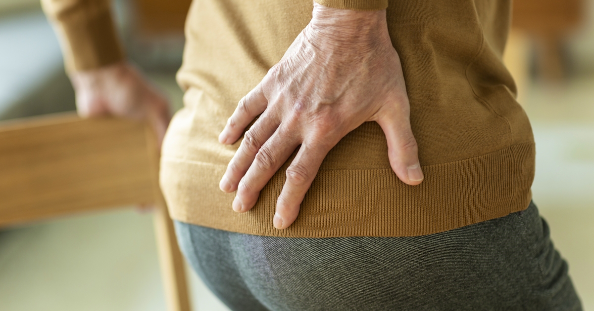 Senior men of low back pain