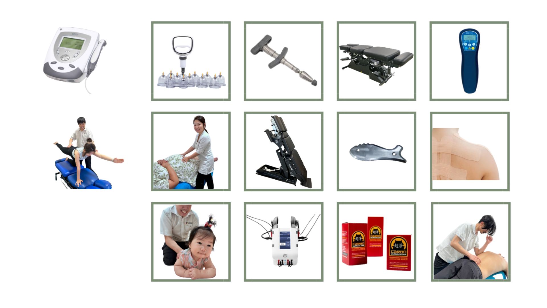 Portable tri-fold chiropractic adjusting table with adjustable headpiece