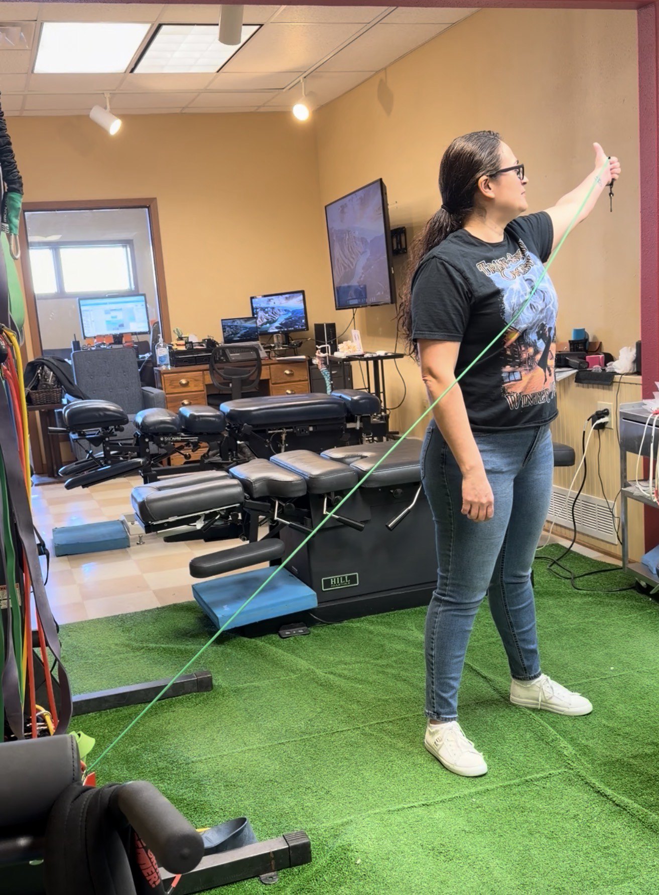 Chiropractic rehabilitation and treatment equipment at Boundless Full Body Chiropractic & Rehab in Bottineau