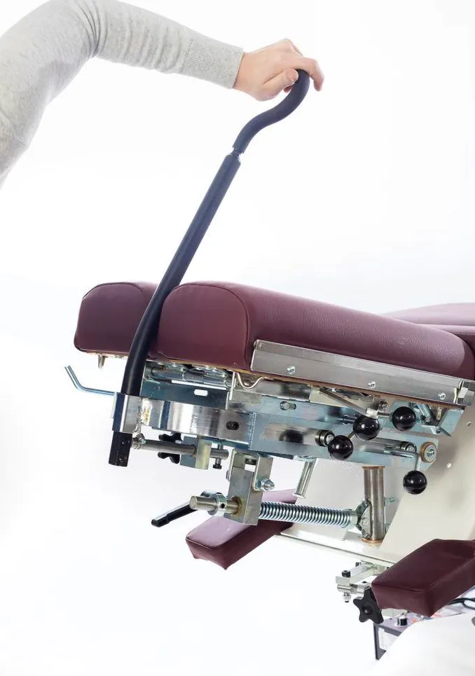 Chiropractic high-low manual flexion table drop piece and release handle