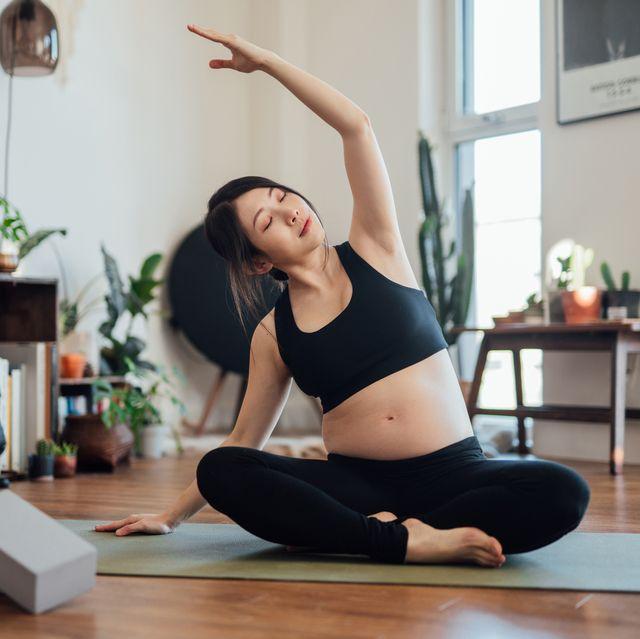 woman doing yoga