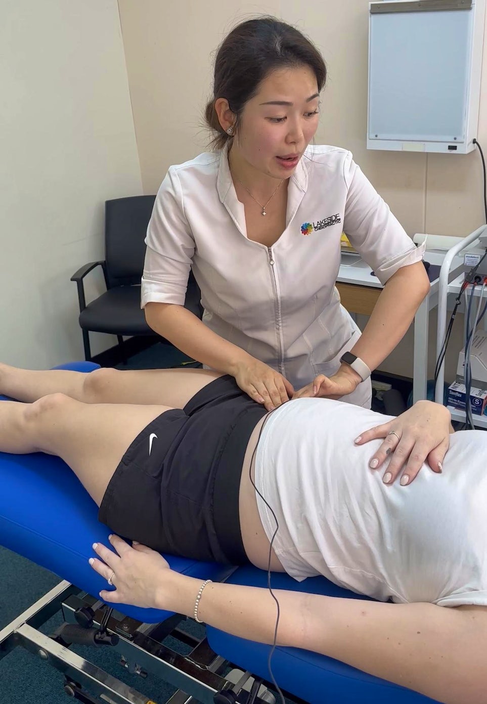 Lakeside Chiropractic treats pregnant woman