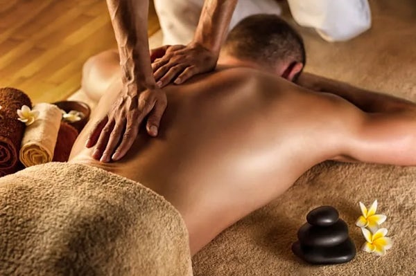 man getting massage